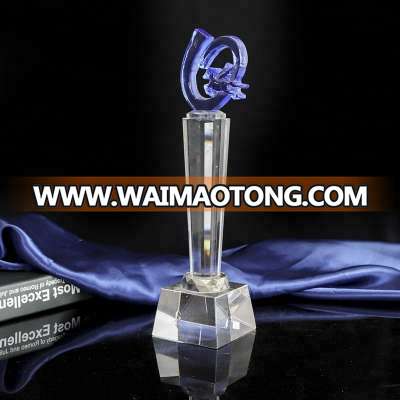 2018 hot selling  blank Diamond Plaque Crystal Awards for Top Performers