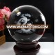 Laser engraved crystal ball with 3d image