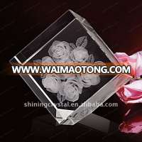 customized shape glass block crystal plaque